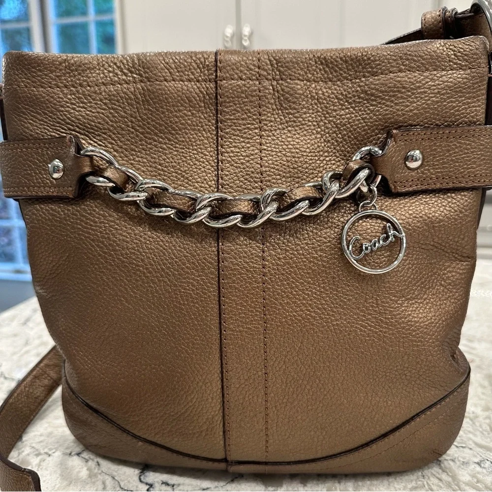 COACH Convertible Chain Duffel in Bronze, Style F19722